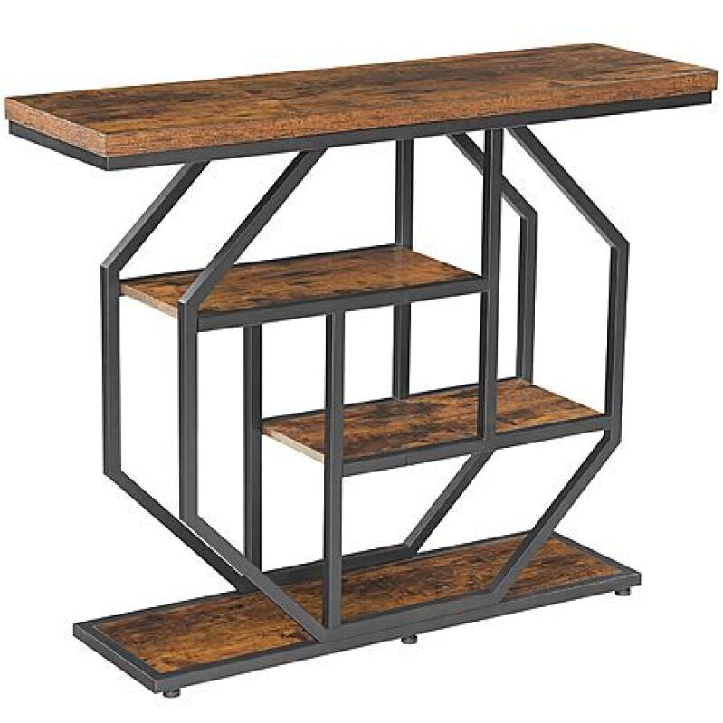 MAHANCRIS Industrial Metal & Wood Entryway Table – $59.49 Deal