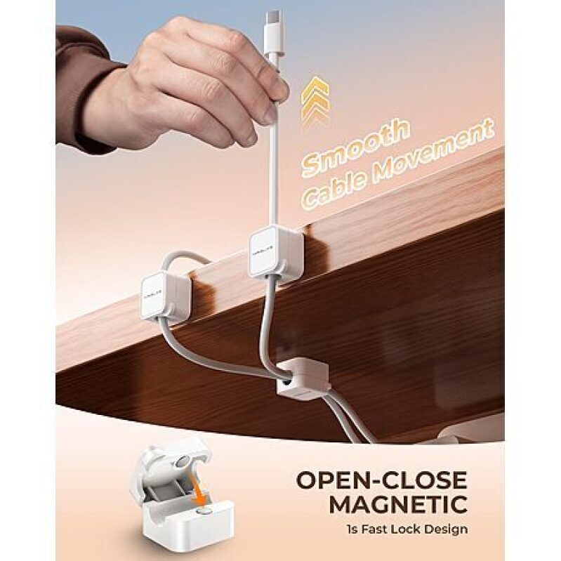 10-Pack MRGLAS Magnetic Cable Clips – Tidy Cords for $4.50
