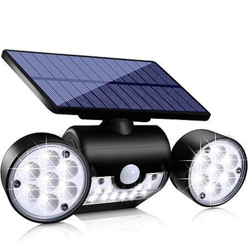 Ollivage Dual-Head Solar Light – 360° Adjustable Motion Sensor for $7.99