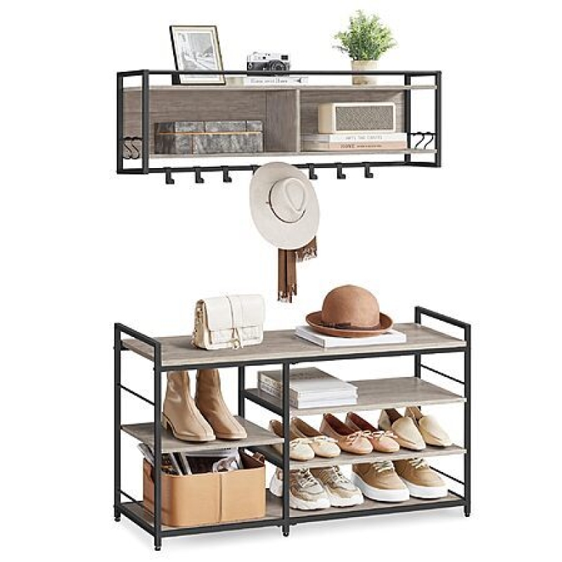 VASAGLE Hall Tree & Shoe Bench – $45 Entryway Set (2 Colors)