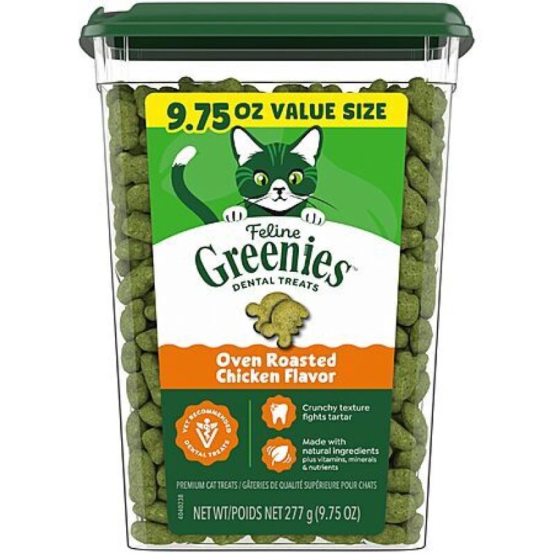 Greenies Dental Cat Treats – Vet‑Recommended Chicken Flavor, 9.75 oz – $7.44 + $3 Clip Coupon