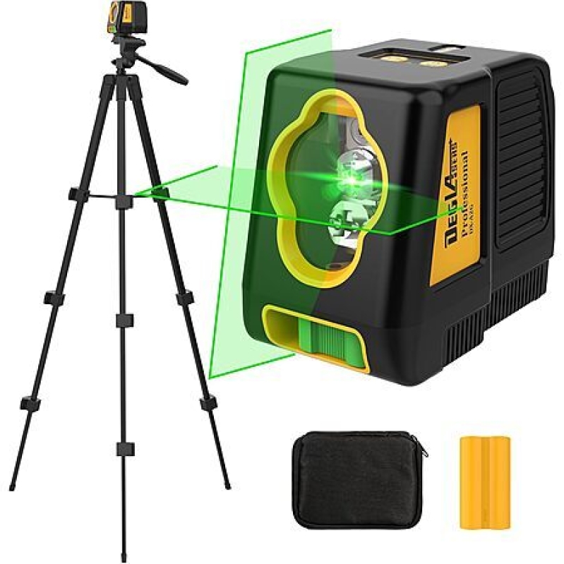 50% Off DegLasers 100' Rechargeable Self-Leveling Laser Level with Tripod