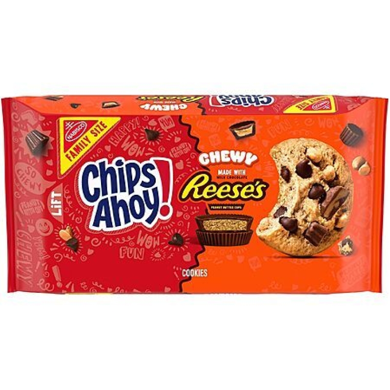 Chips Ahoy! Chewy Chocolate Chip Cookies with Reese's Peanut Butter Cups – Family Size, 14.25 oz – $3.20 (25% Off Coupon)