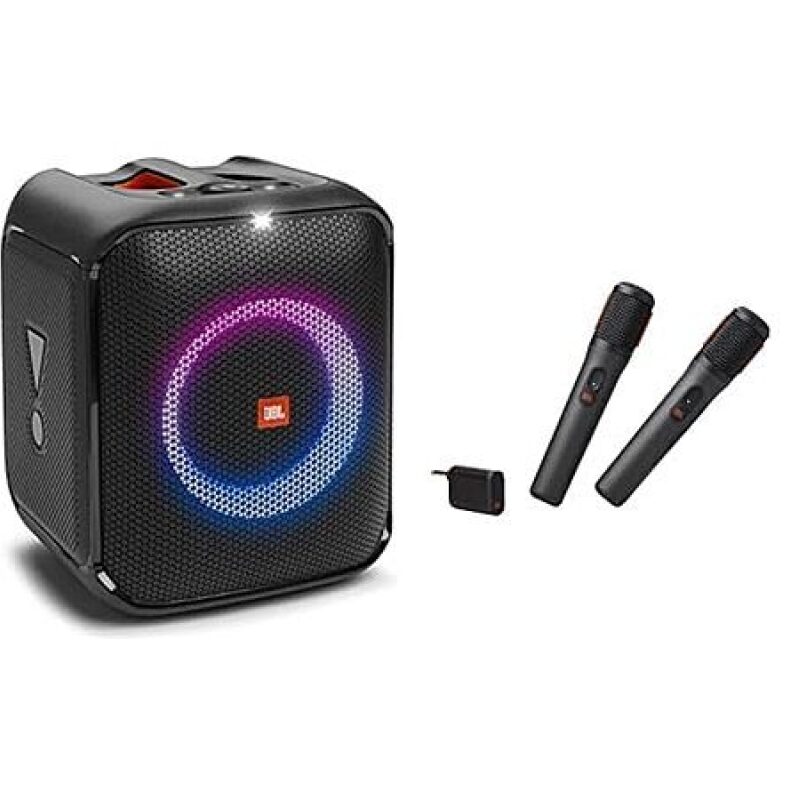 JBL PartyBox Encore Essential + 2 Wireless Mics Bundle – $329.90