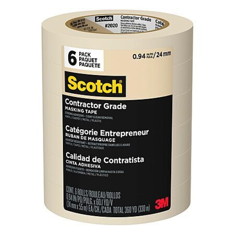 6-Pack Scotch Contractor Grade Masking Tape – $6.70 Deal