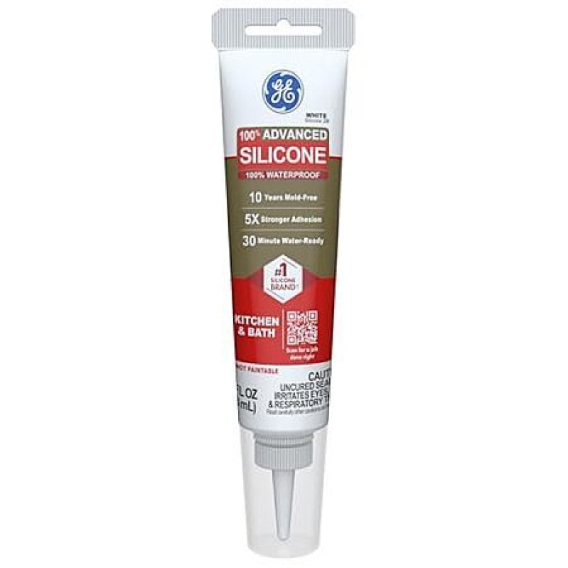 GE Advanced Silicone Caulk – 2.8 oz White, $4.99 Deal