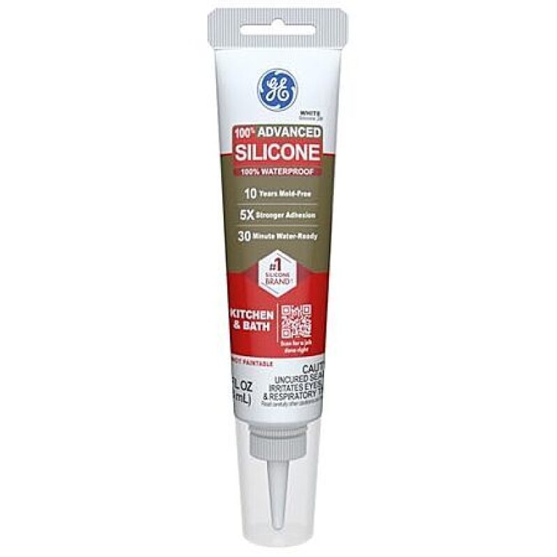 GE Advanced Silicone Caulk – 2.8 oz White, $4.99 Deal