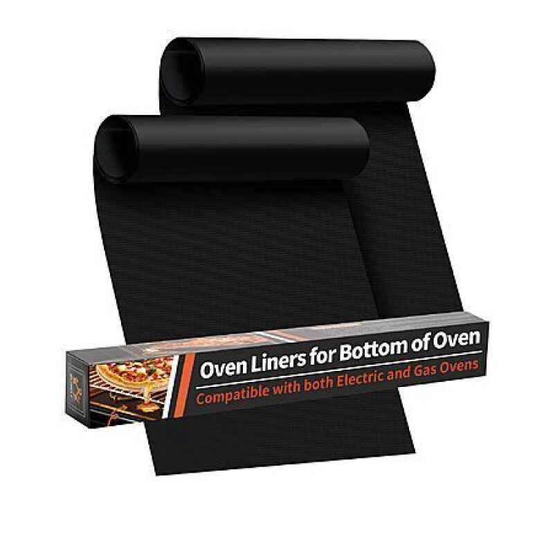 2‑Pack Heavy‑Duty Oven Liners – Large 17×25” Black Mats – $7.19 Deal