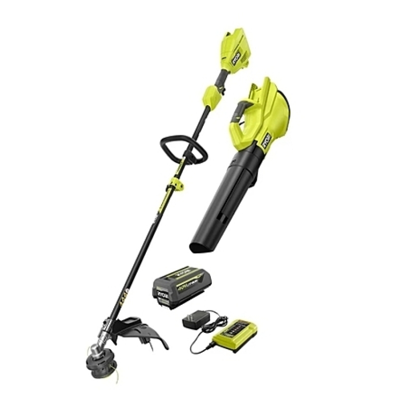 Ryobi 40V Battery-Powered Trimmer & Blower 2‑Tool Kit – $161 Deal
