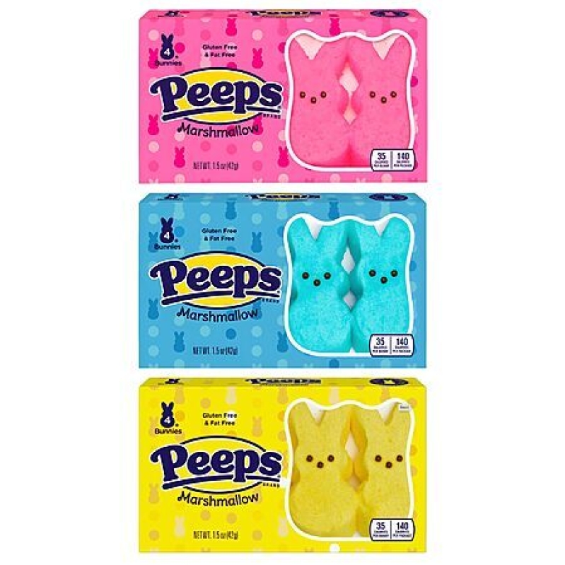 PEEPS Easter Marshmallow Candy Variety Pack – 12 Bunnies for $11.88