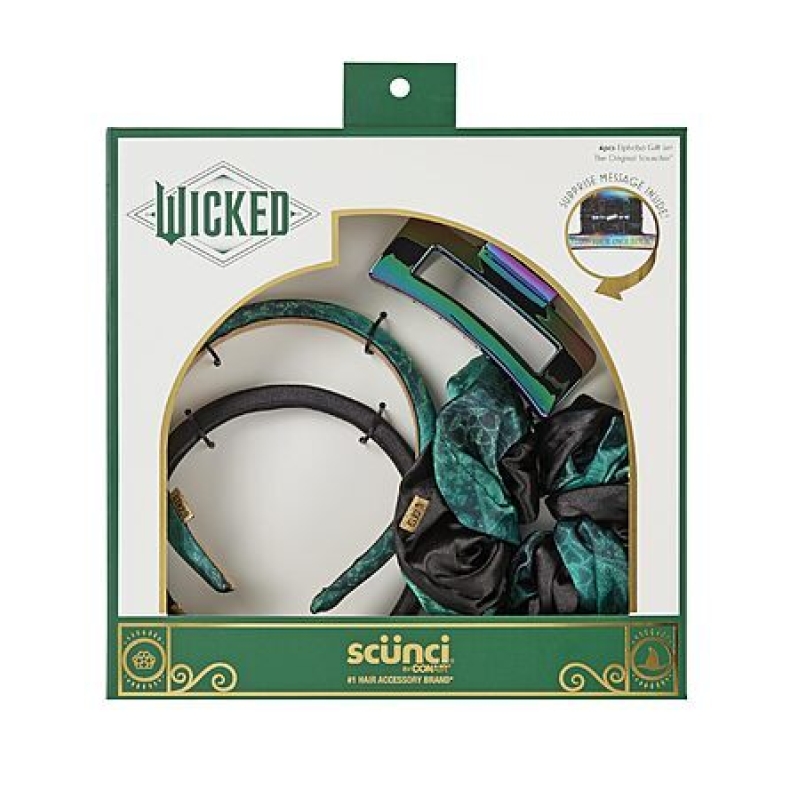 Scunci Wicked Elphaba 4-Piece Set – $6.61 Prime Shipping