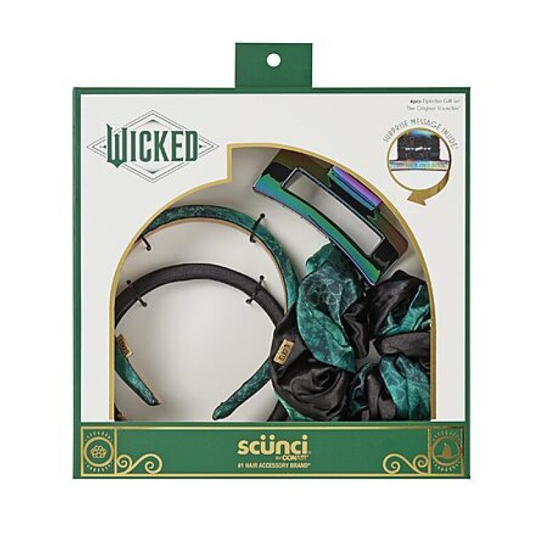 Scunci Wicked Elphaba 4-Piece Set – $6.61 Prime Shipping