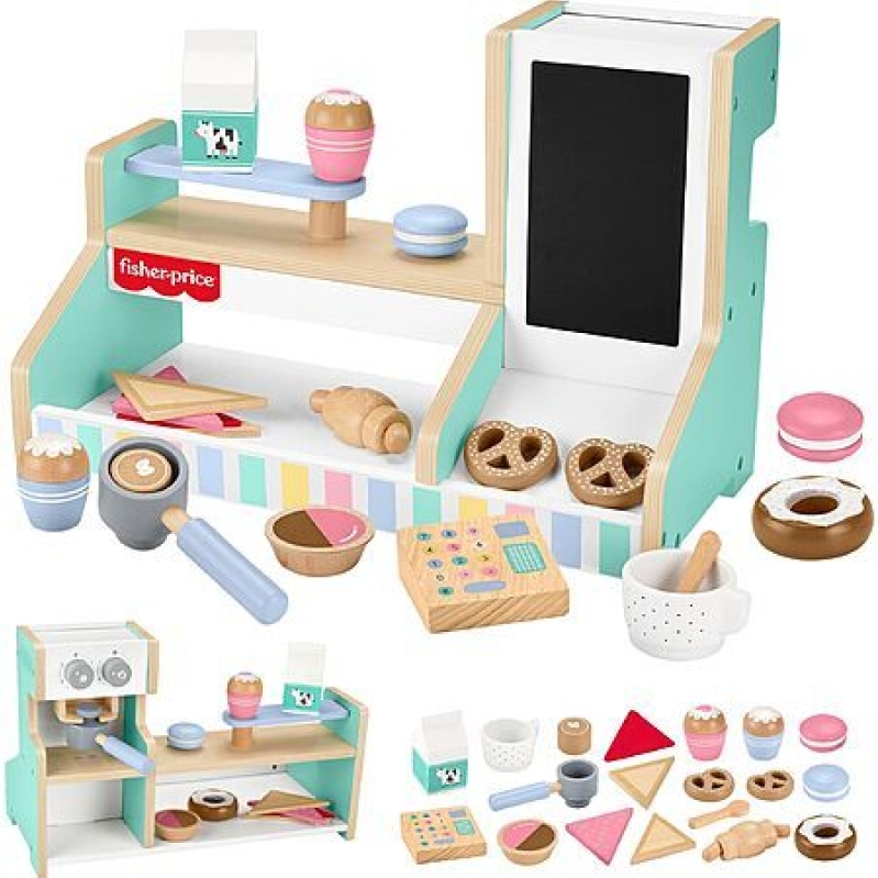 20-Piece Fisher-Price Wooden Coffee Shop Playset – $25.33 + Free Shipping