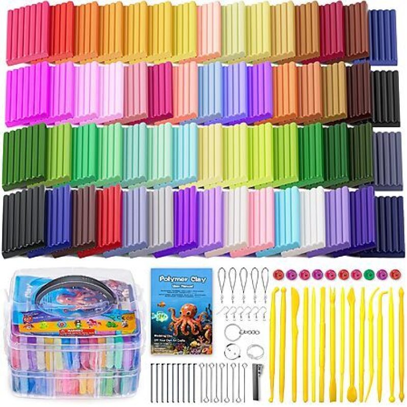60-Color Polymer Modeling Clay Starter Kit – $13.49 Deal