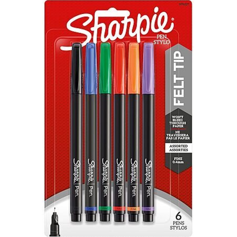 Sharpie Fine Point Pen Set – 6 Assorted Colors – $8.47 (Free Prime Shipping)