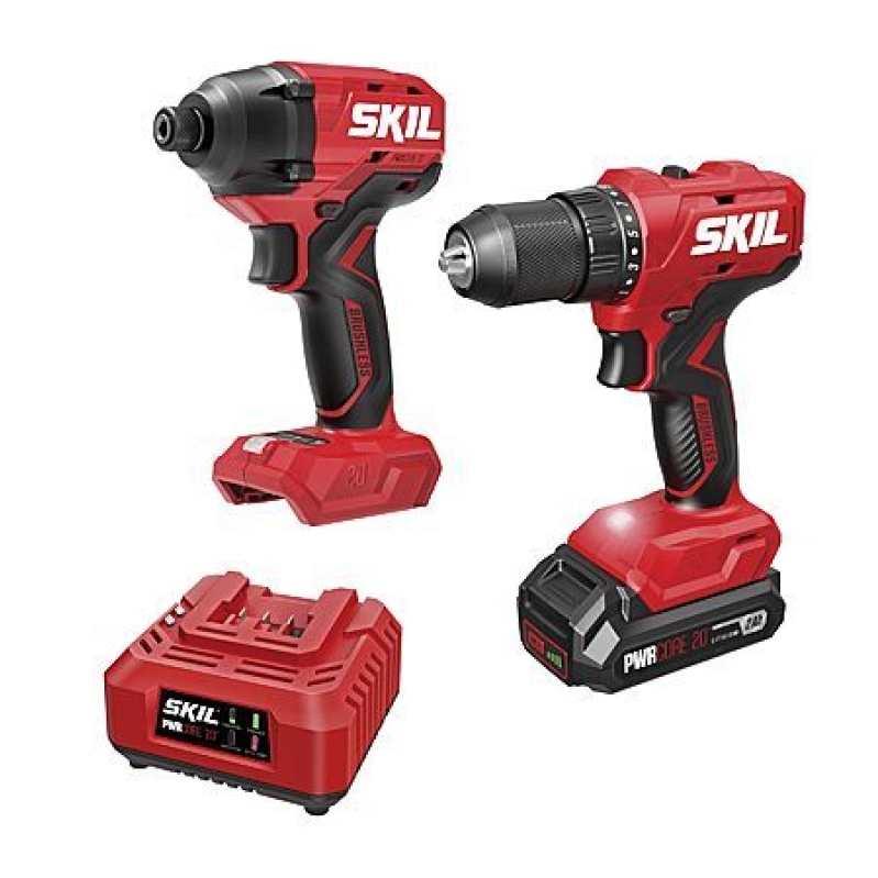 SKIL PWRCORE 20V Brushless Drill & Impact Driver Combo – $89 Deal