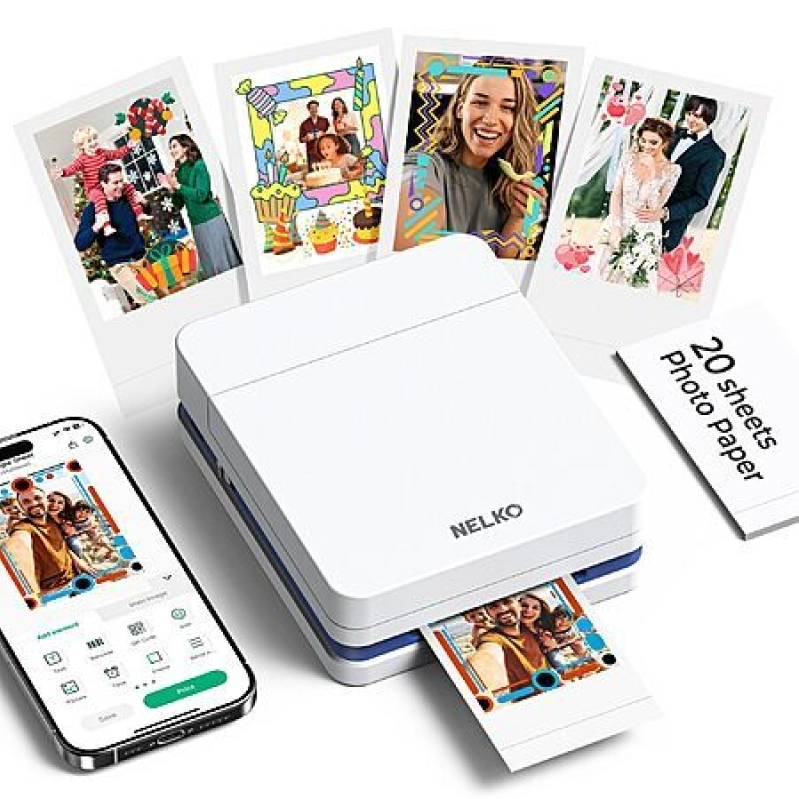 Mini Portable Photo Printer – Instant Smartphone Inkjet Prints for $49.99