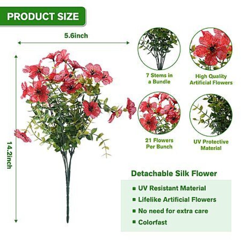 50% Off 13‑Pack Outdoor Artificial Flowers – Multi‑Colour