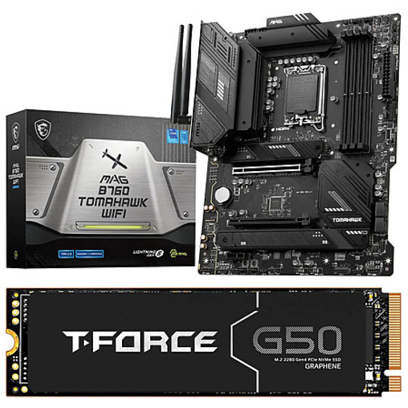 MSI MAG B760 Tomahawk WiFi Gaming Motherboard + 512GB Team Group SSD – $140 Deal