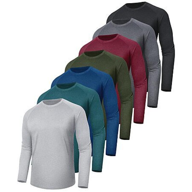 7-Pack BOOJO Men's UPF 50+ Quick-Dry Long Sleeve Shirts – $28.99 Deal