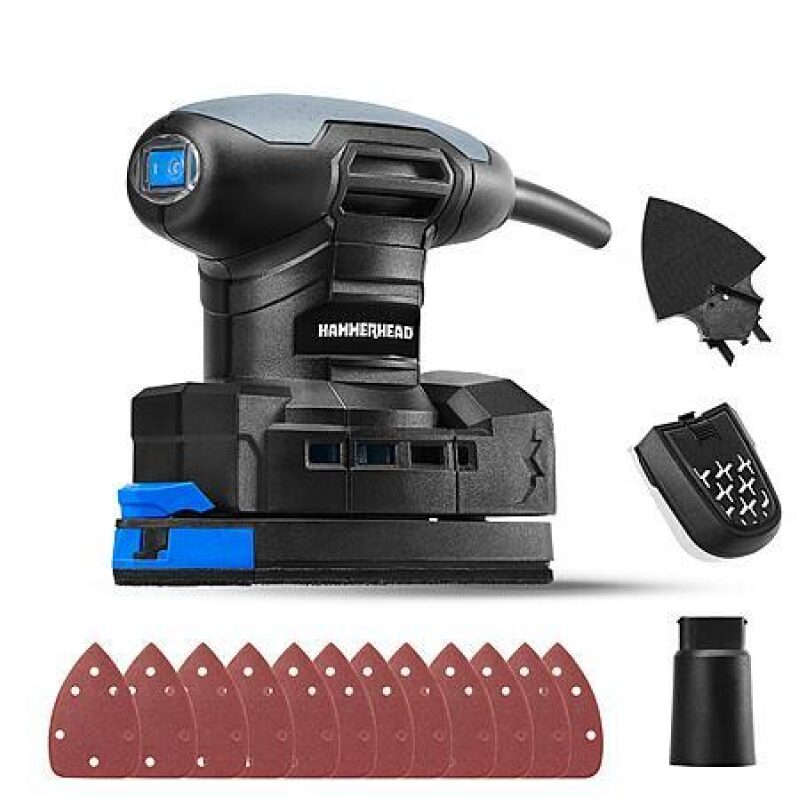 Hammerhead 1.4-Amp Detail Sander – $15.22 Deal + 12 Sandpaper Sheets