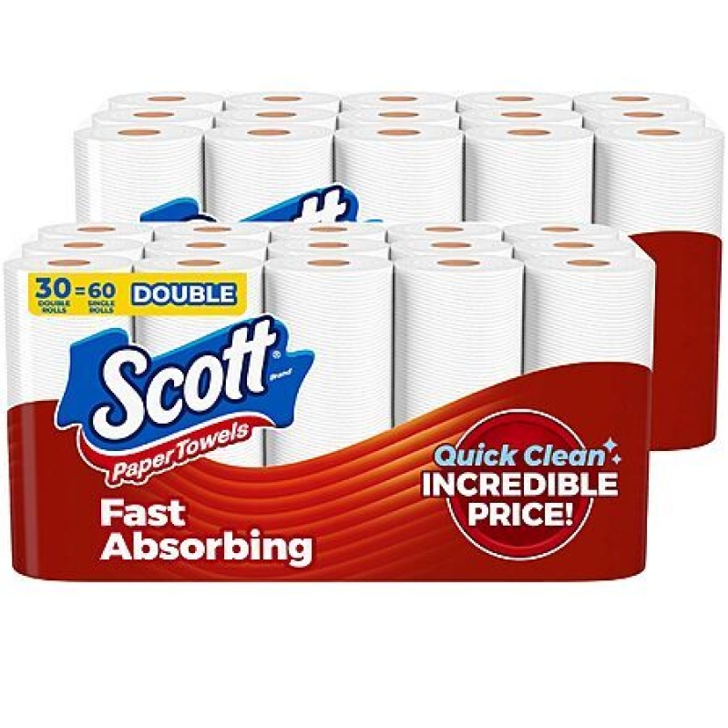 Scott Paper Towels 30‑Pack Double Rolls – $0.62 per Roll + $15 Amazon Credit
