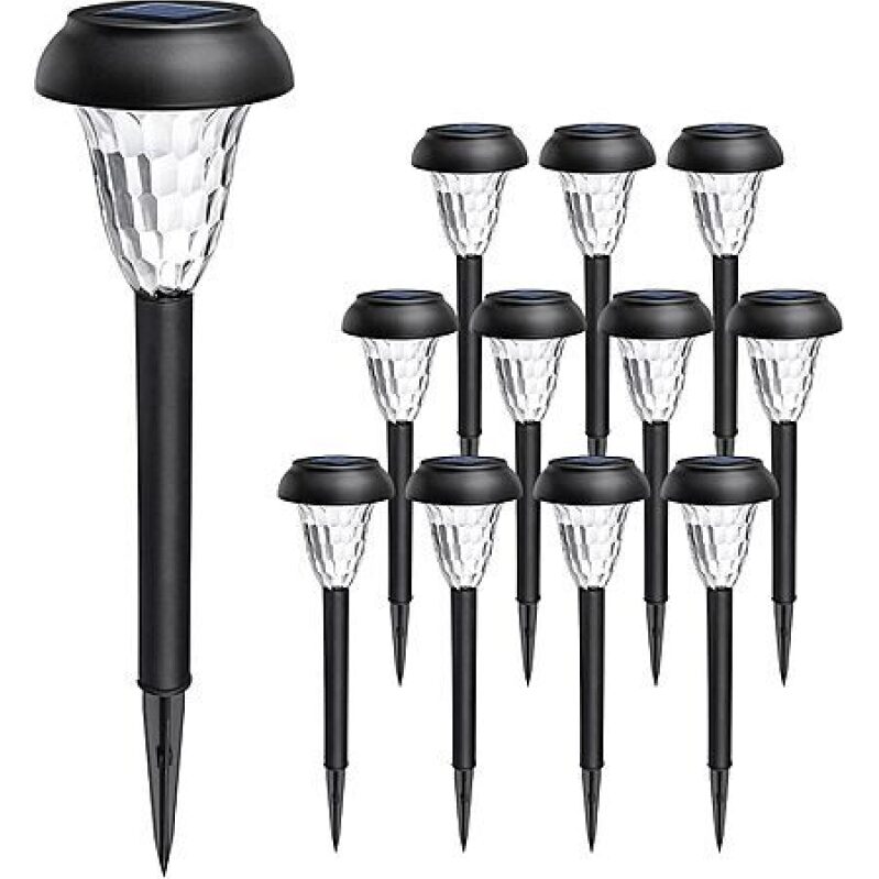 GIGALUMI 12-Pack Outdoor Solar Lights – $21.60 with Free Shipping (Cool White)