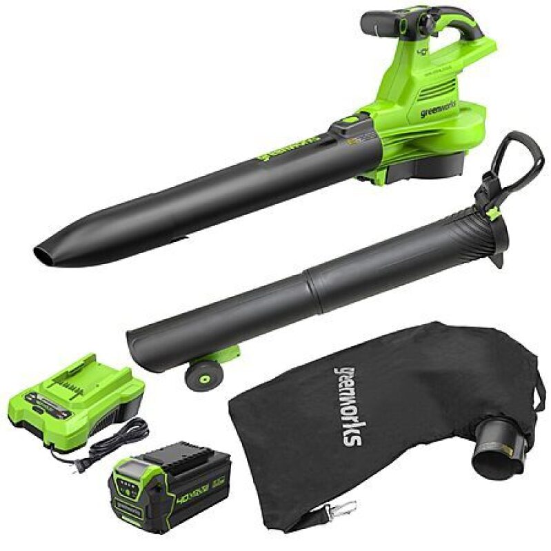 Greenworks 40V Cordless Leaf Blower/Vacuum – Like New – $182.23 – Includes 5.0Ah Battery & Charger
