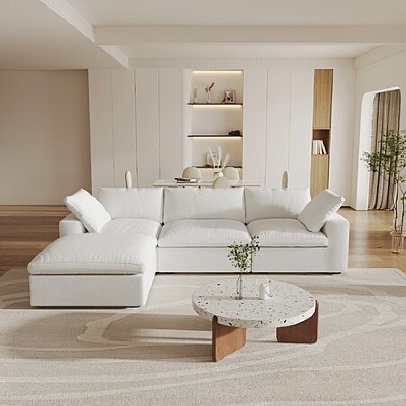 Save on the Cloud Modular Sectional Sofa with Storage Ottoman – 120