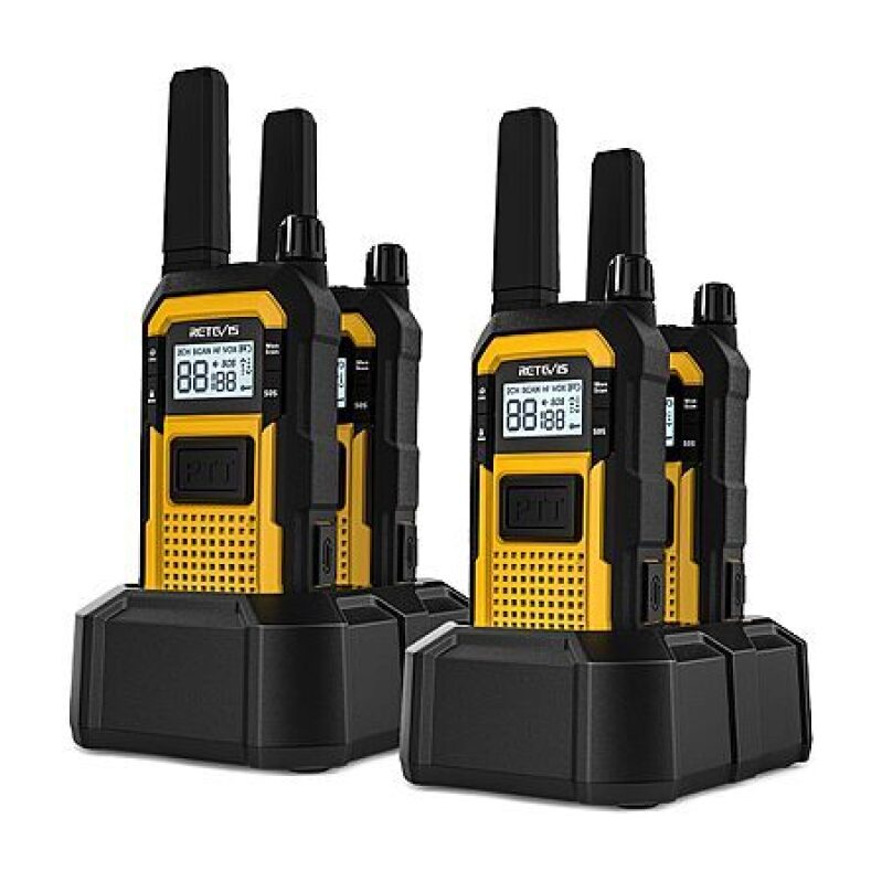 Retevis RB48 Heavy Duty Walkie Talkies – 4 Pack Waterproof Long‑Range Radios