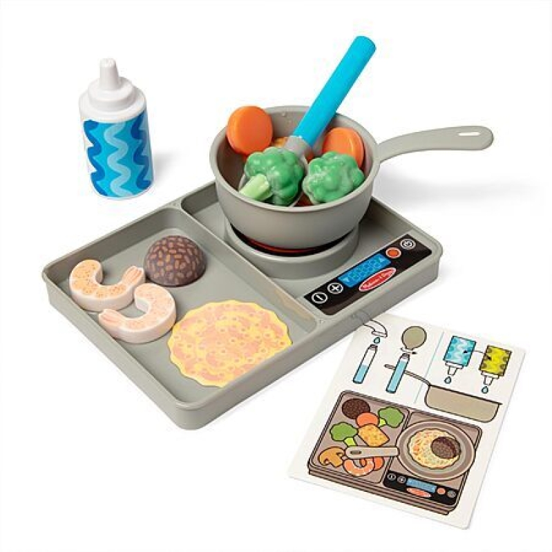 Melissa & Doug Simmer & Stir 19-Pc Stovetop Play Set – Color Changing Fun for $9.99