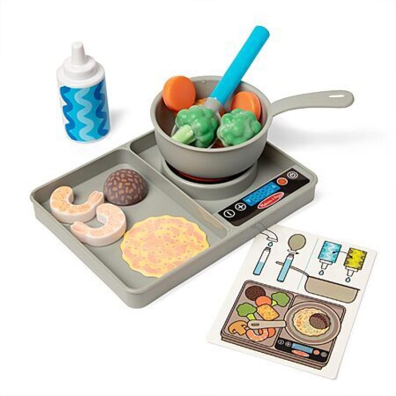 Melissa & Doug Simmer & Stir 19-Pc Stovetop Play Set – Color Changing Fun for $9.99
