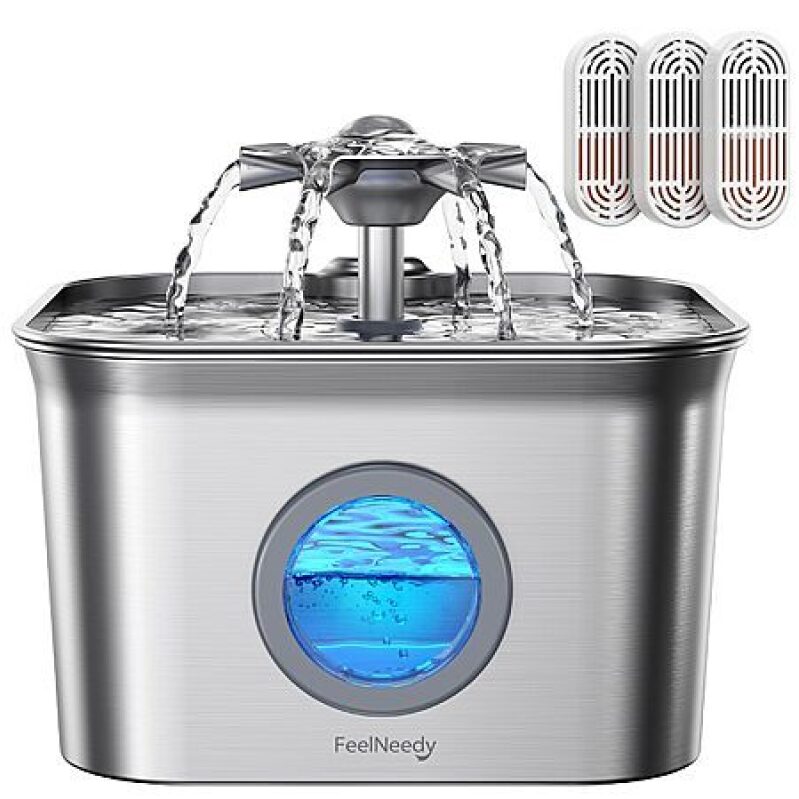 Deal: 2.8L Stainless Steel Pet Water Fountain – Quiet, Dishwasher‑Safe for $20