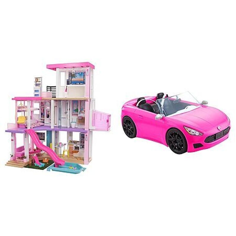 Barbie DreamHouse with 75+ Accessories + Wheelchair Elevator & Convertible Car – $187.58 Deal