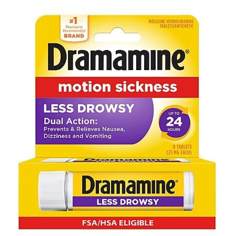 8-Count Dramamine Less Drowsy – $2.09 with Coupon & Subscribe Save