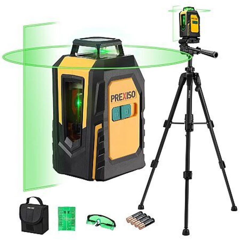 PREXISO 360° Green Laser Level with Tripod – 100ft Range, $39.99 Deal