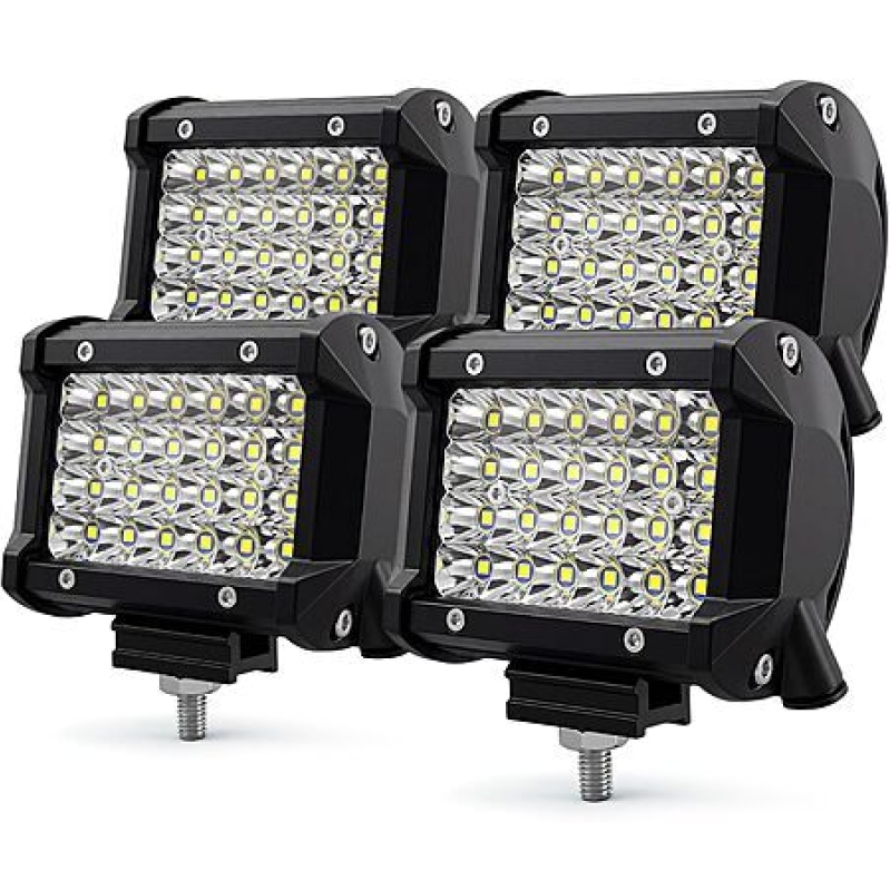 LED Pod Lights 4‑Inch 72W 4‑Piece Off‑Road Light Bar – $13.99 Deal