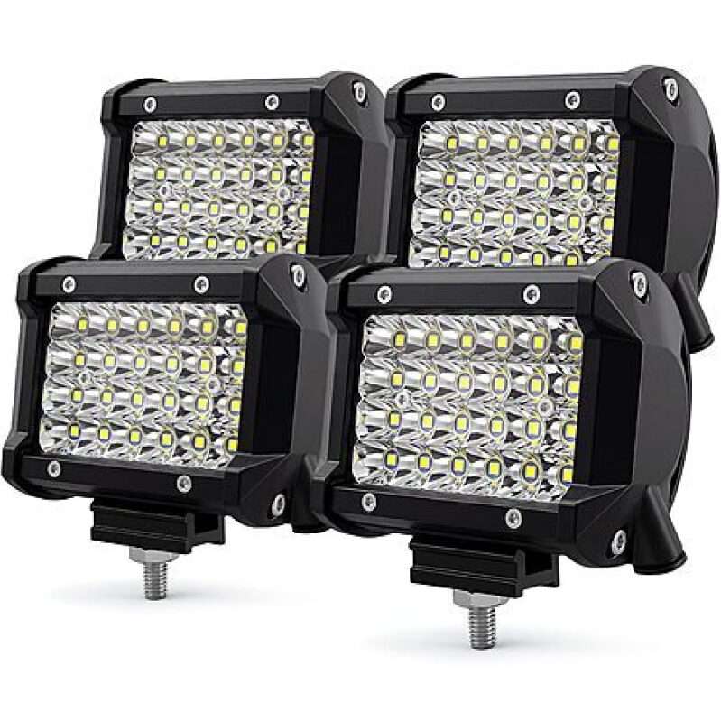 LED Pod Lights 4‑Inch 72W 4‑Piece Off‑Road Light Bar – $13.99 Deal