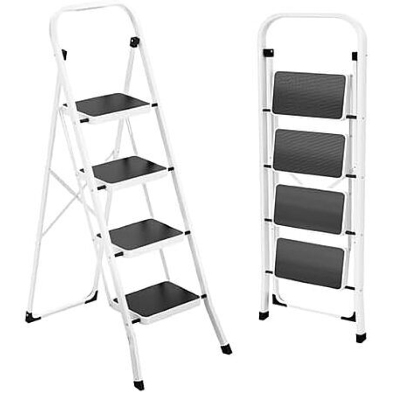 HBTower 4-Step Folding Ladder Stool – 25% Off, 330 lb Capacity