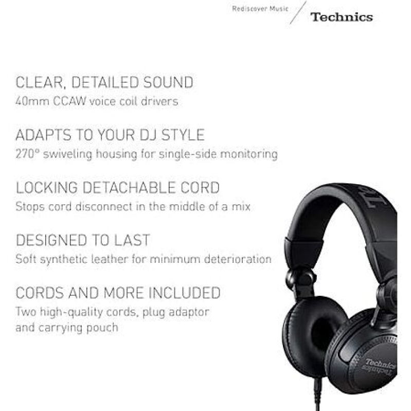 Technics Professional DJ Headphones – 40mm CCAW Drivers – $149.99 (24% Off)