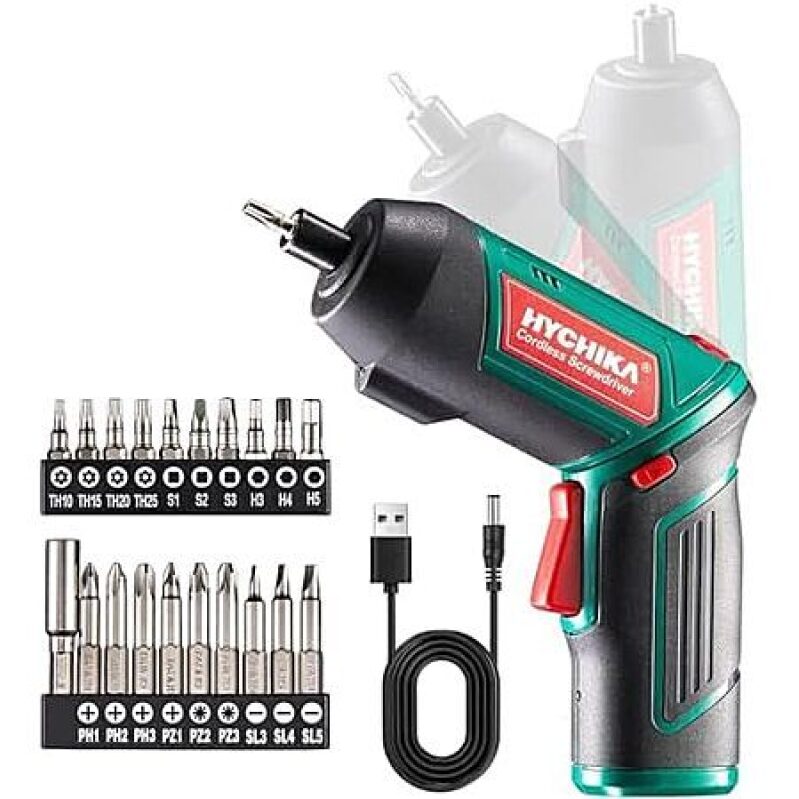 HYCHIKA 6Nm Cordless Electric Screwdriver – 20‑Piece Set, $12.61 (19% Off)