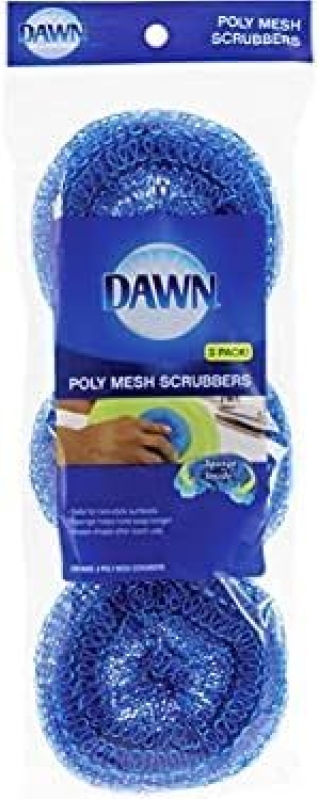 Dawn Non‑Scratch Poly Mesh Scrubber Sponges – 3‑Pack $3.99 (59% Off)
