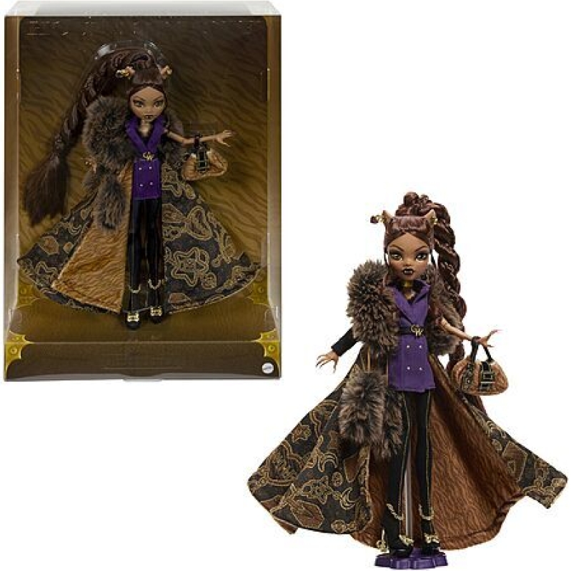 Monster High Clawdeen Wolf House of Wolf Doll – Faux Fur Coat, Purple Dress & Gold Accessories – Deal