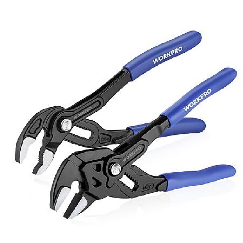 WORKPRO 2-Piece 7-Inch Pliers Set – Quick-Adjust CR-V Steel, Smooth & V-Jaw – $24.99 Coupon Deal