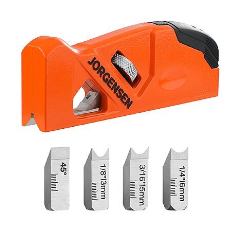 JORGENSEN 4‑Head Chamfer Plane – Edge & Corner Tool with Storage – $39.96 Deal
