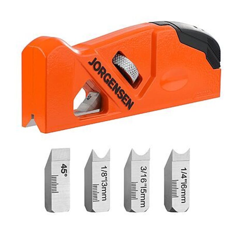 JORGENSEN 4‑Head Chamfer Plane – Edge & Corner Tool with Storage – $39.96 Deal