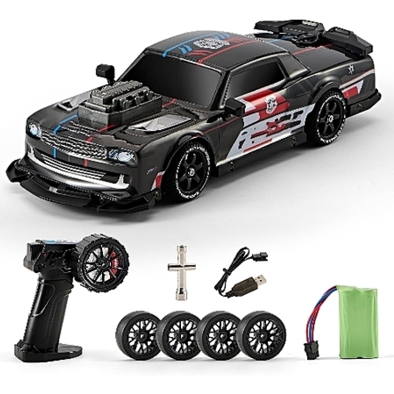 4WD RC Drift Police Car – $11.99 After Coupon (LED Lights, Drift Tires)