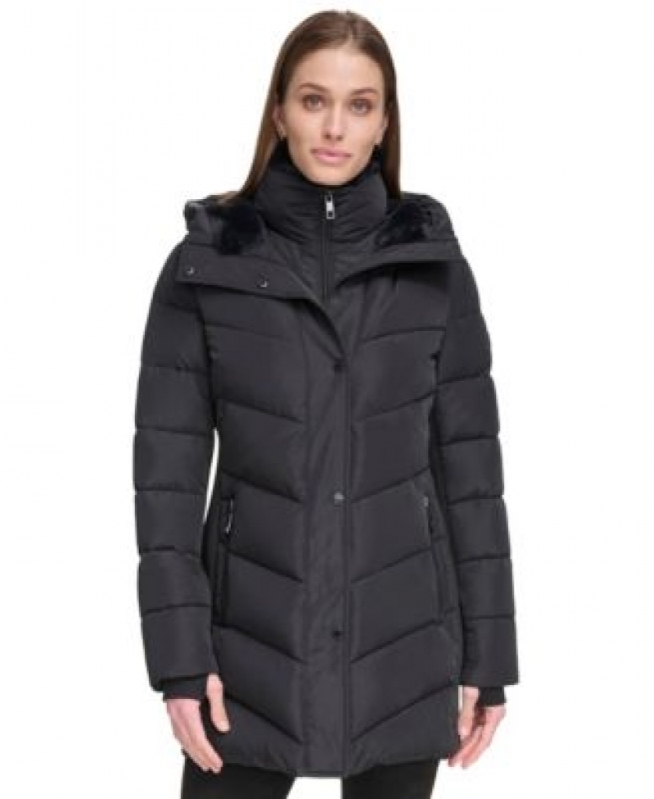 Calvin Klein Women's Hooded Puffer Coat – Only $39.99, Save 86%