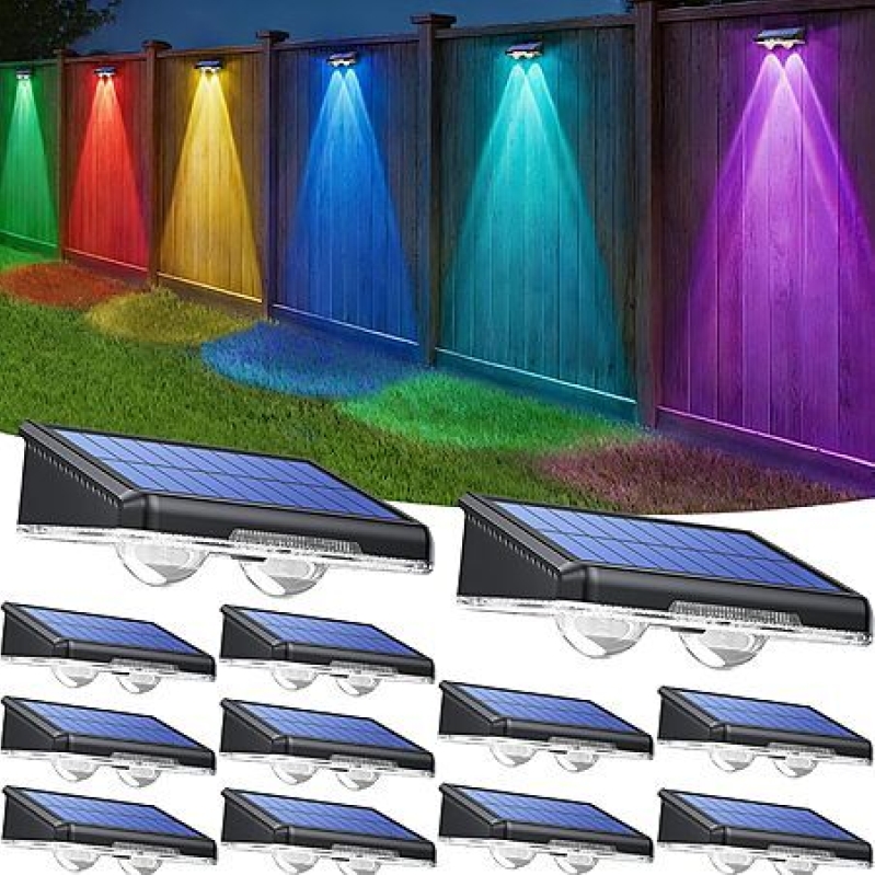 TECKNET Solar Fence Lights – 12 Pack, Dusk-to-Dawn, $23.03 – Prime Free Shipping