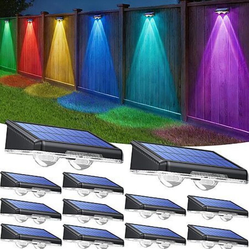 TECKNET Solar Fence Lights – 12 Pack, Dusk-to-Dawn, $23.03 – Prime Free Shipping